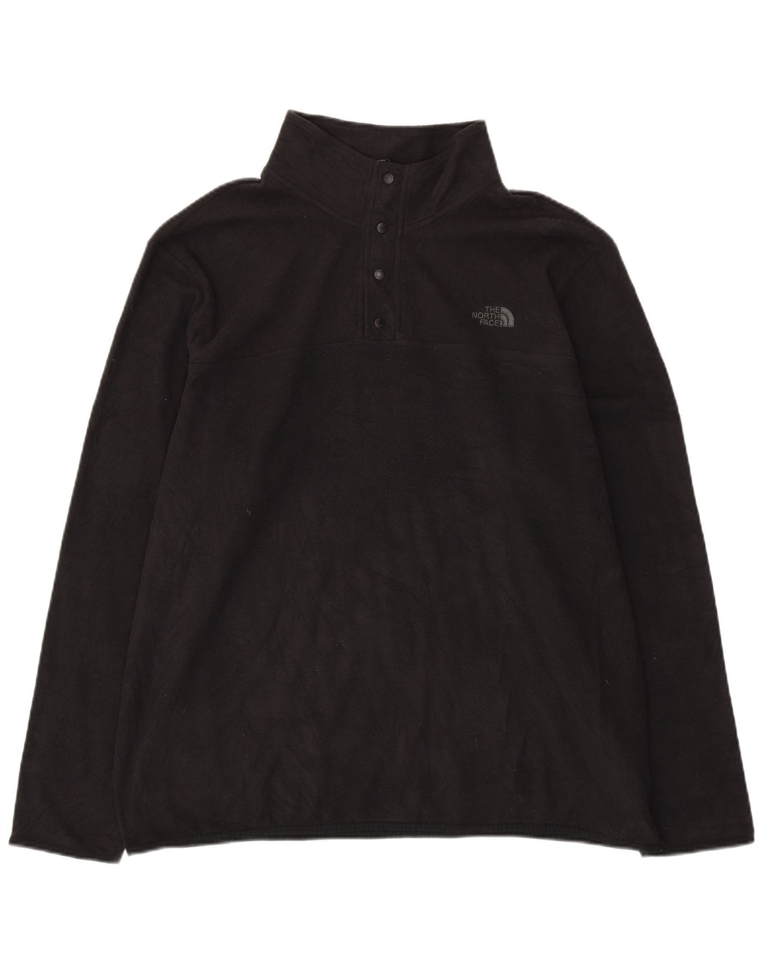THE NORTH FACE Muški džemper od flisa s dugmadima i ovratnikom 2XL crni poliester