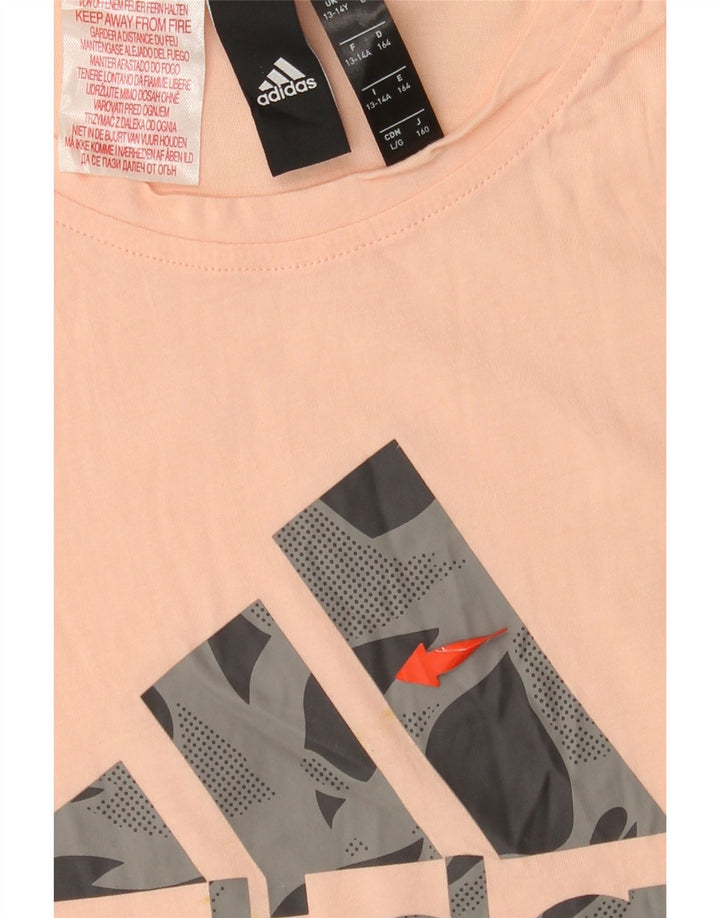 ADIDAS majica kratkih rukava za djevojčice 13-14 godina, ružičasti pamuk