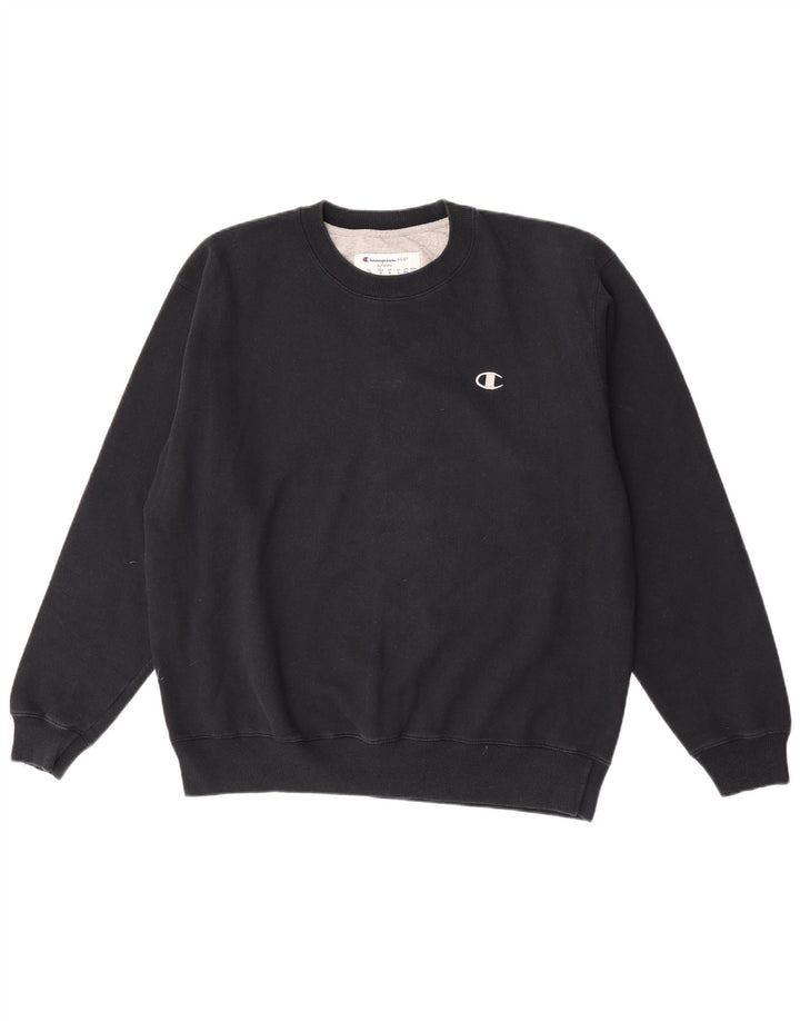 Veliki crni pamučni muški džemper s trenirkom Champion