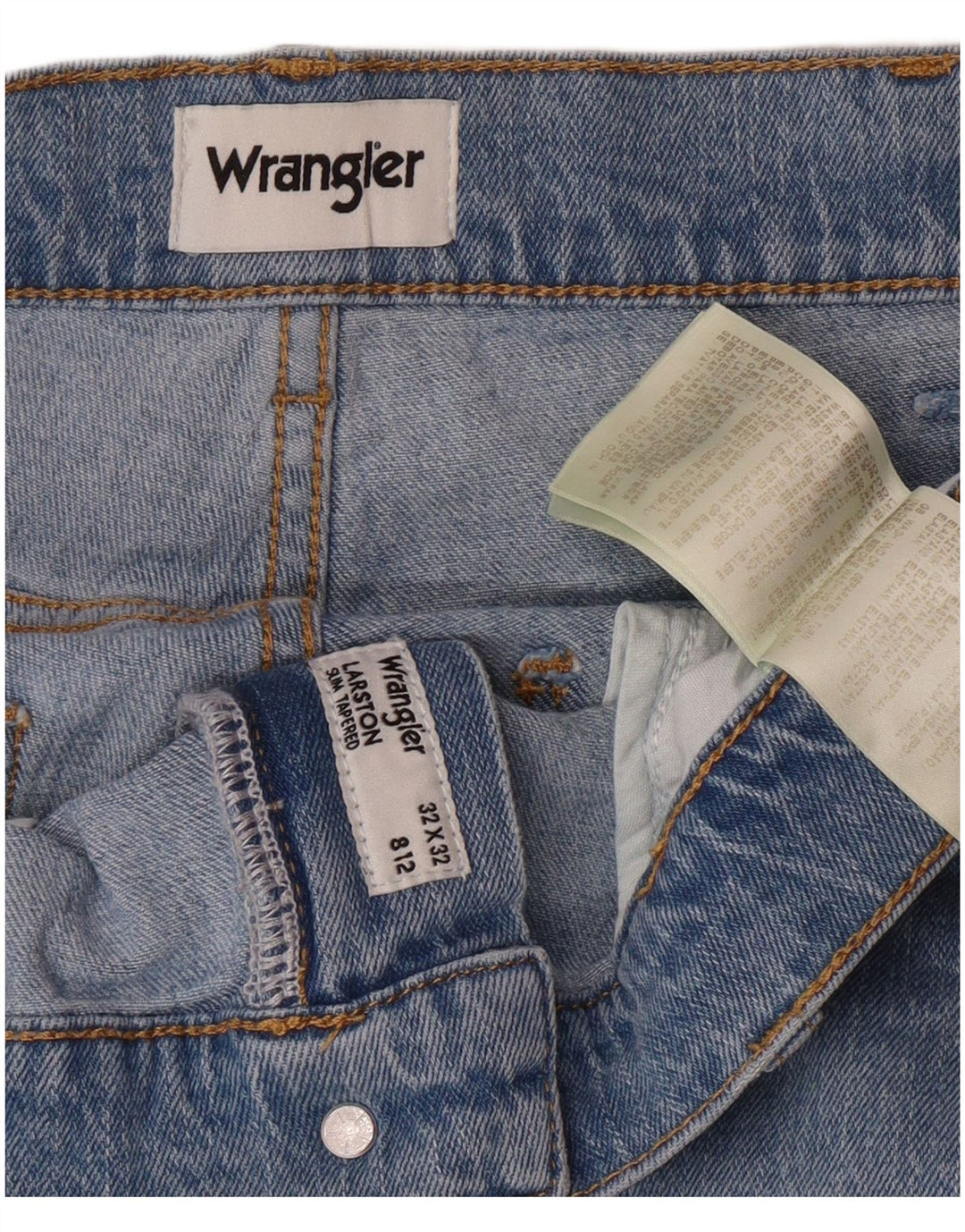 WRANGLER Muške uske sužene traperice Larston W32 L32 Plavi pamuk