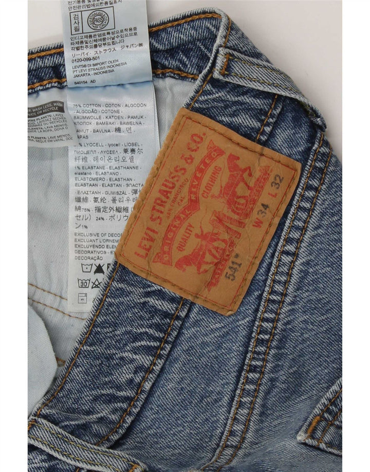 Levi's muške 541 ravne traperice W34 L32 plavi pamuk