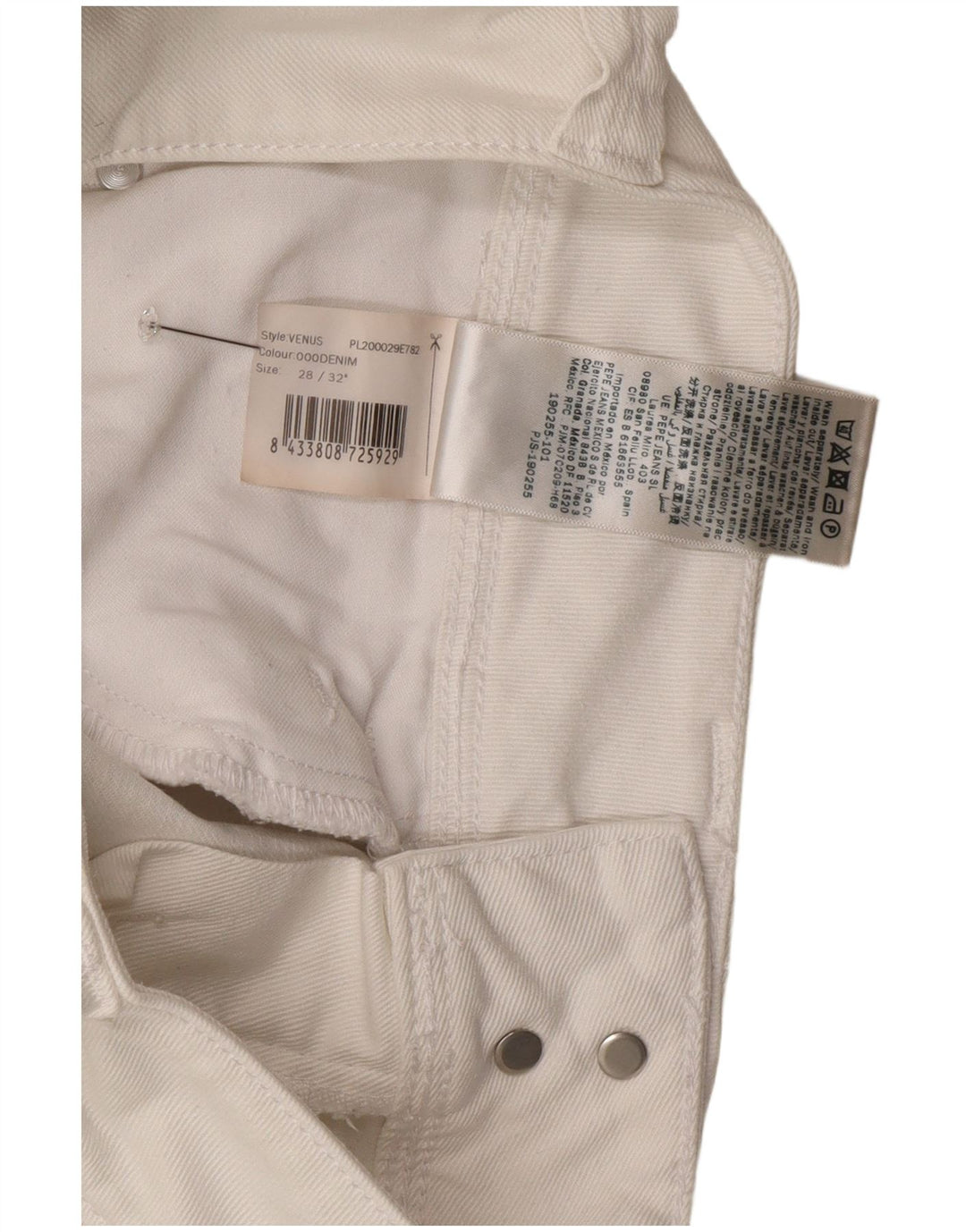 PEPE Jeans Ženske Venus Slim W28 L32 Bijeli pamuk