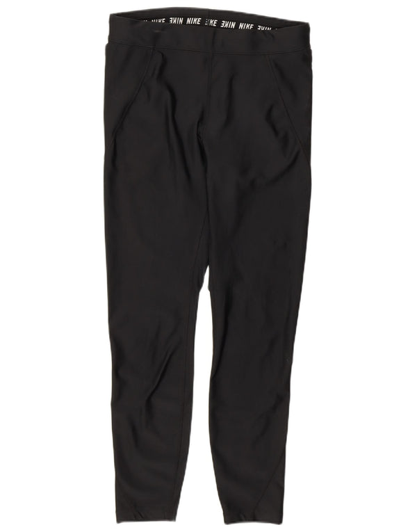 Nike Ženske Dri Fit Crop Leggings UK 12 Srednji crni poliester
