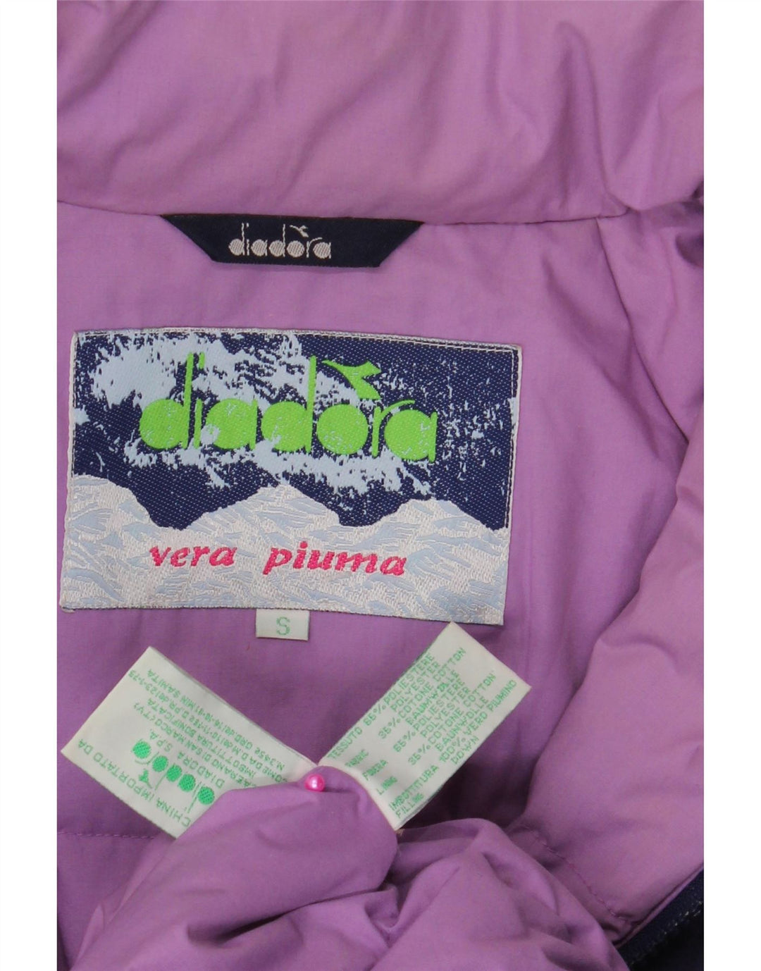 DIADORA ženska prevelika podstavljena jakna UK 10 Mala tamnoplava poliester