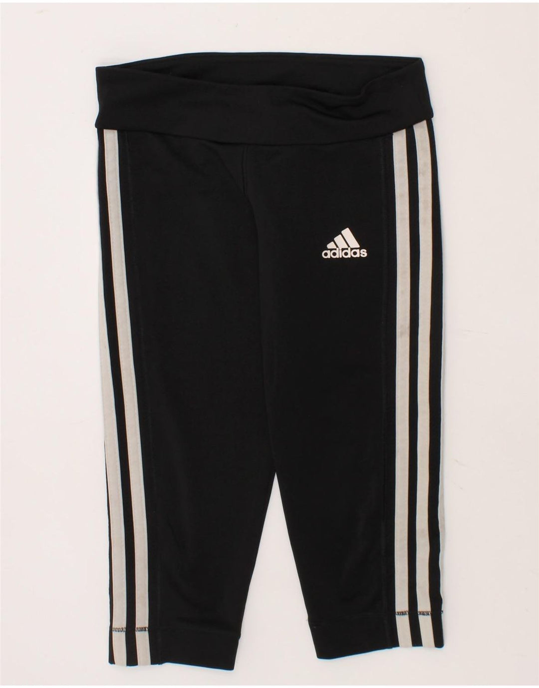 ADIDAS Girls Clima 365 Leggings 7-8 Years Black Polyester Vintage Adidas and Second-Hand Adidas from Messina Hembry 