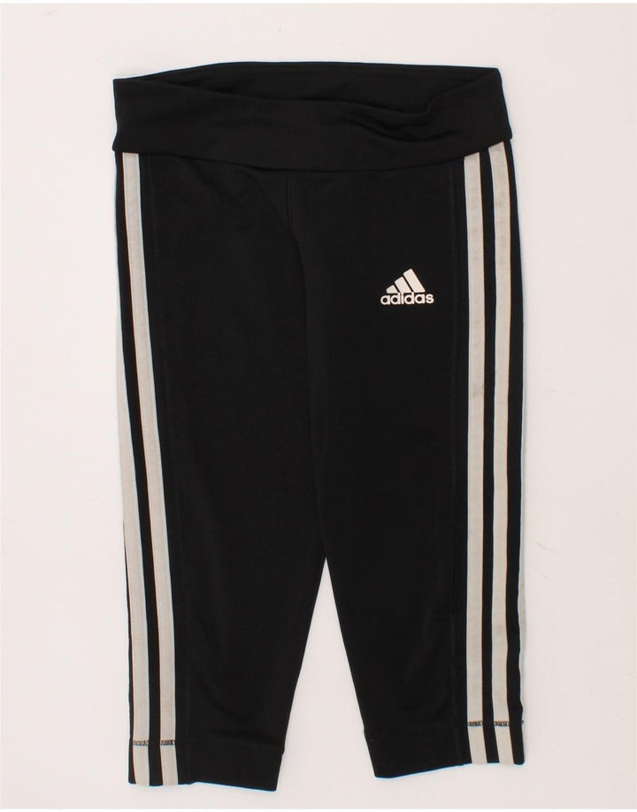 ADIDAS Girls Clima 365 Leggings 7-8 Years Black Polyester Vintage Adidas and Second-Hand Adidas from Messina Hembry 
