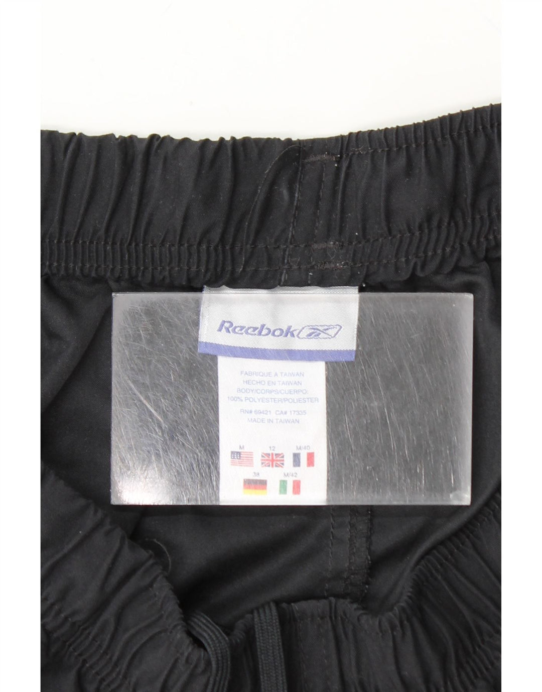 REEBOK Womens Tracksuit Trousers UK 12 Medium Black Polyester