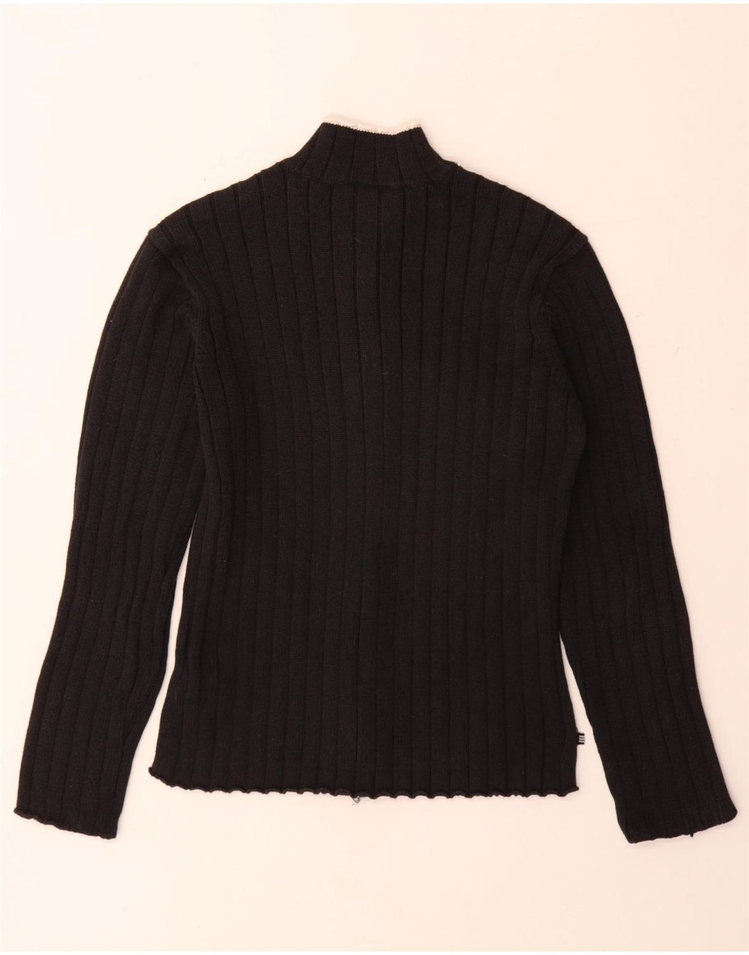 ADIDAS ženski kardigan pulover UK 12 Srednje crni pamuk