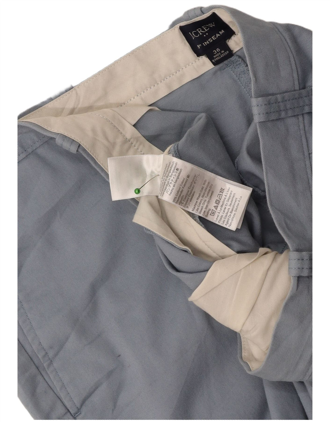 J. CREW Muške chino kratke hlače W36 veliki plavi pamuk