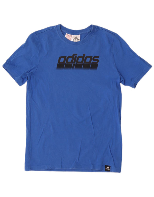 Adidas majica s grafičkim motivima za dječake 13-14 godina, plavi pamuk