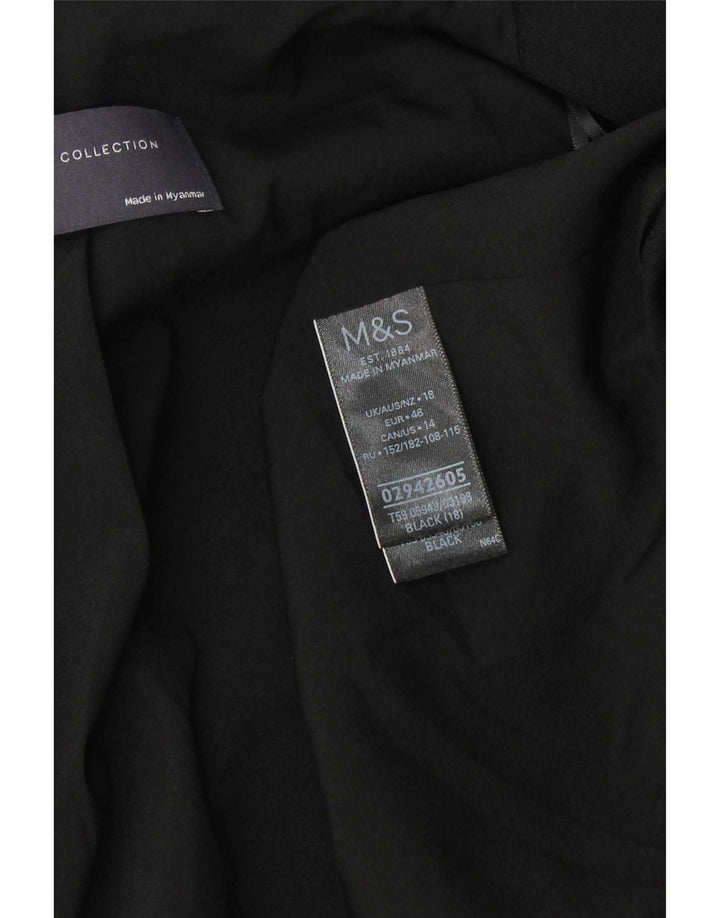 Marks & Spencer ženska jakna s otvorenim sakoom s 3/4 rukava UK 18 XL crna