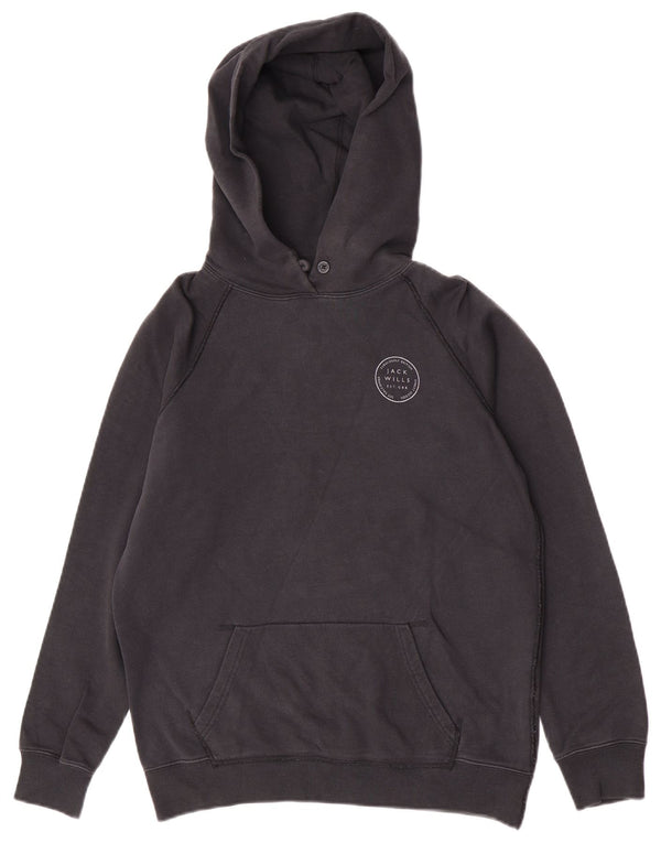 Jack Wills Ženska velika majica s kapuljačom UK 10 Mali crni pamuk