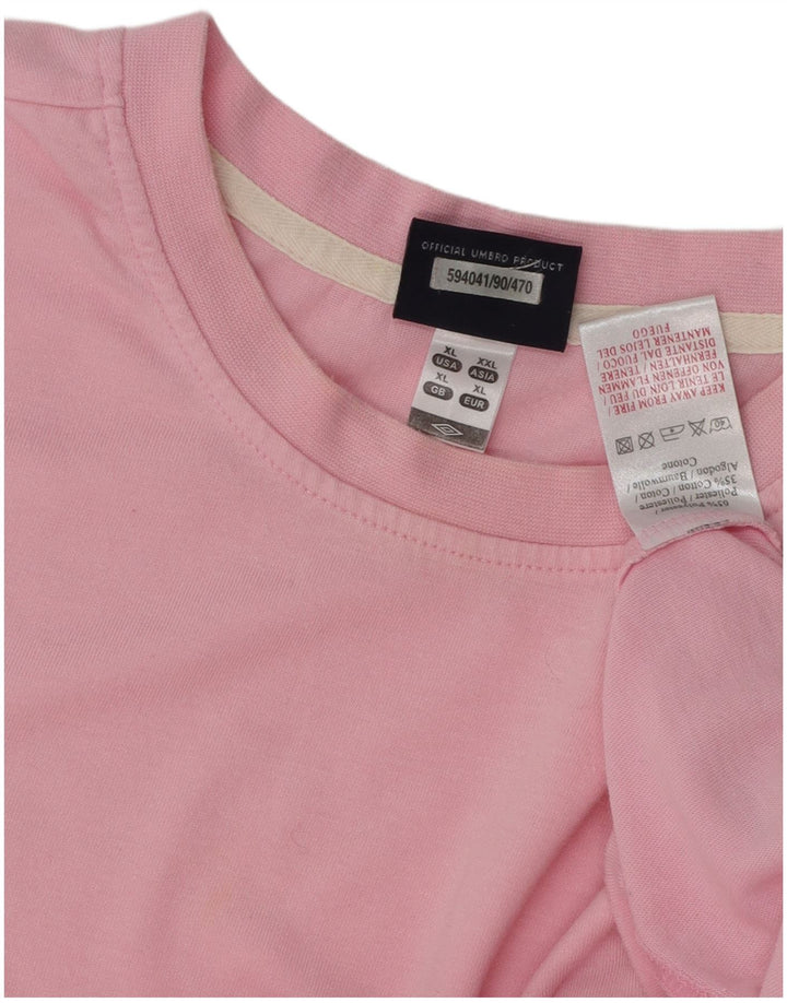UMBRO Mens T-Shirt Top XL Pink Polyester