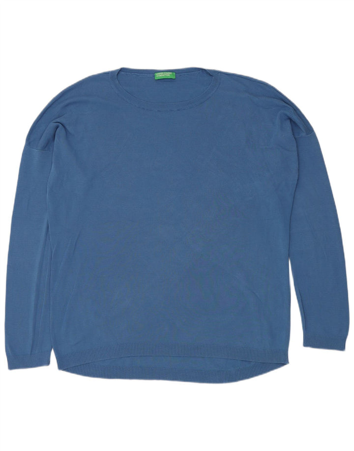 BENETTON muški pulover s okruglim izrezom XL plavi
