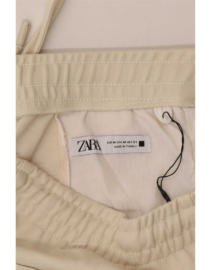 Zara muške sužene chino hlače srednje veličine W32 L30 bež poliester