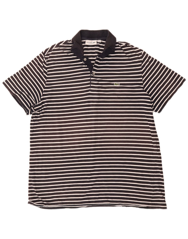 Lacoste muška polo majica standardnog kroja veličina 7 2XL tamnoplavi pamuk na pruge