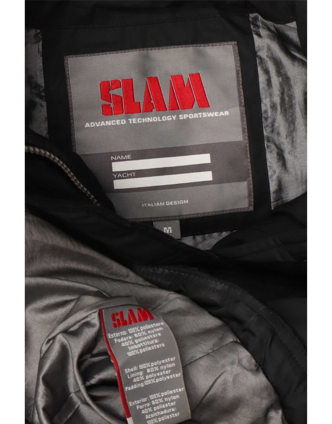 Slam ženska podstavljena jakna s kapuljačom UK 14 srednji crni poliester
