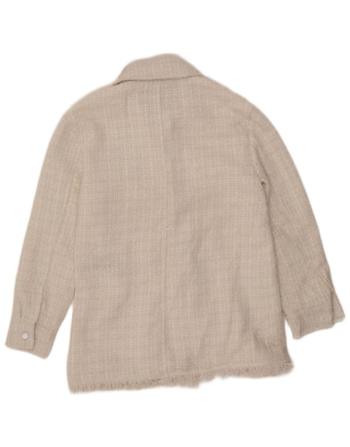 7 ZA CIJELO ČOVJEČANSTVO Ženska bomber jakna UK 12 Srednji bijeli poliester