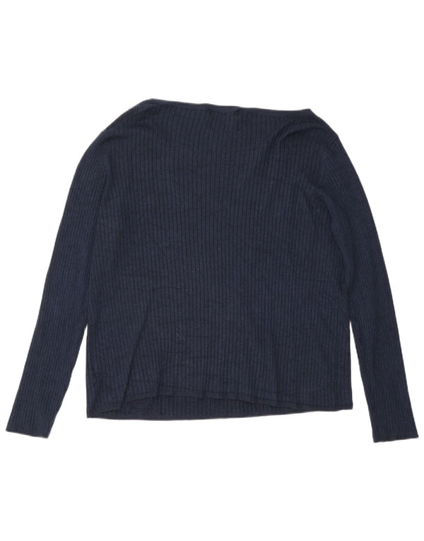 Marks & Spencer ženska majica dugih rukava UK 24 4XL tamnoplava viskoza