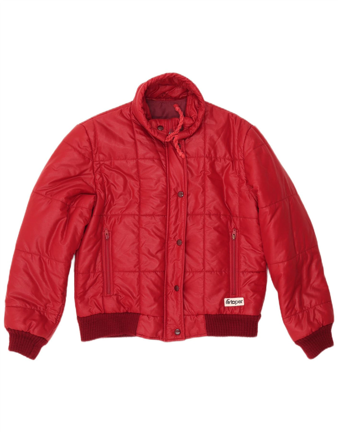 VINTAGE Ženska podstavljena jakna EU 40 Srednje crvena