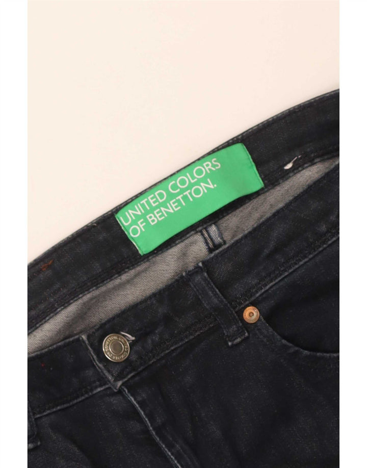 Ženske traperice Benetton Bootcut W30 L34 tamnoplave