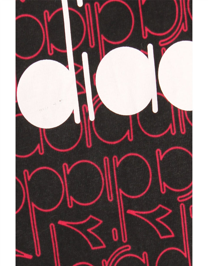 DIADORA Muška majica s kapuljačom srednje veličine, crni pamuk