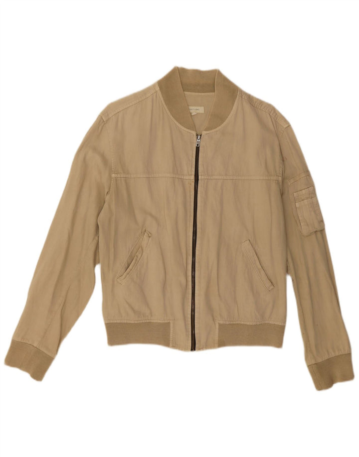 Vintage ženska bomber jakna UK 16 Large Beige Cotton