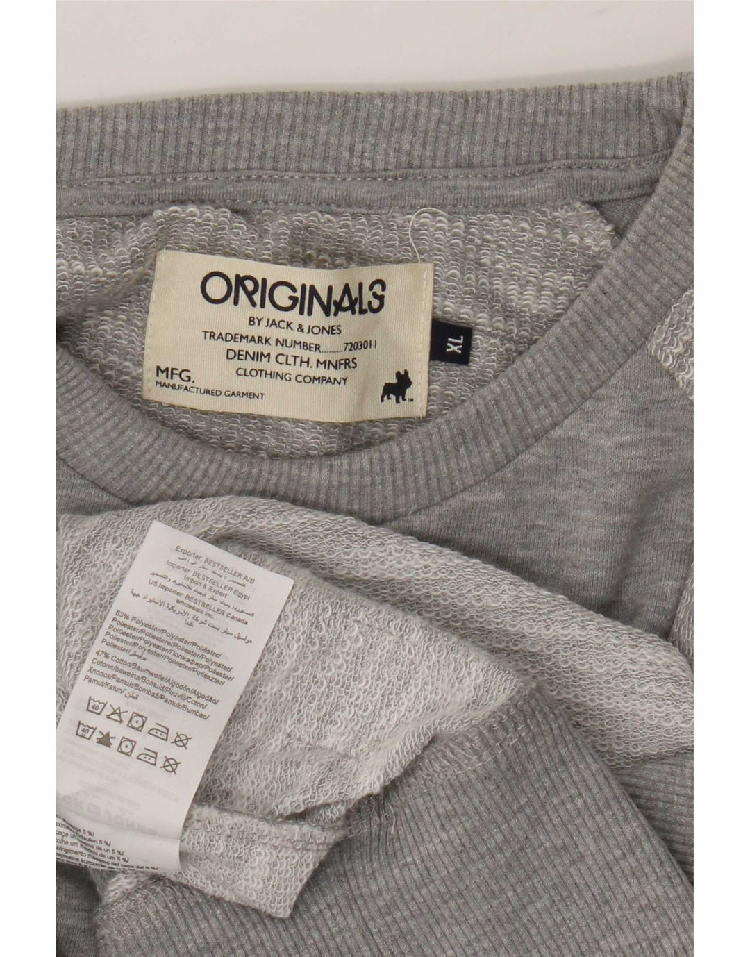 Jack & Jones muški džemper XL sivi pjegavi poliester