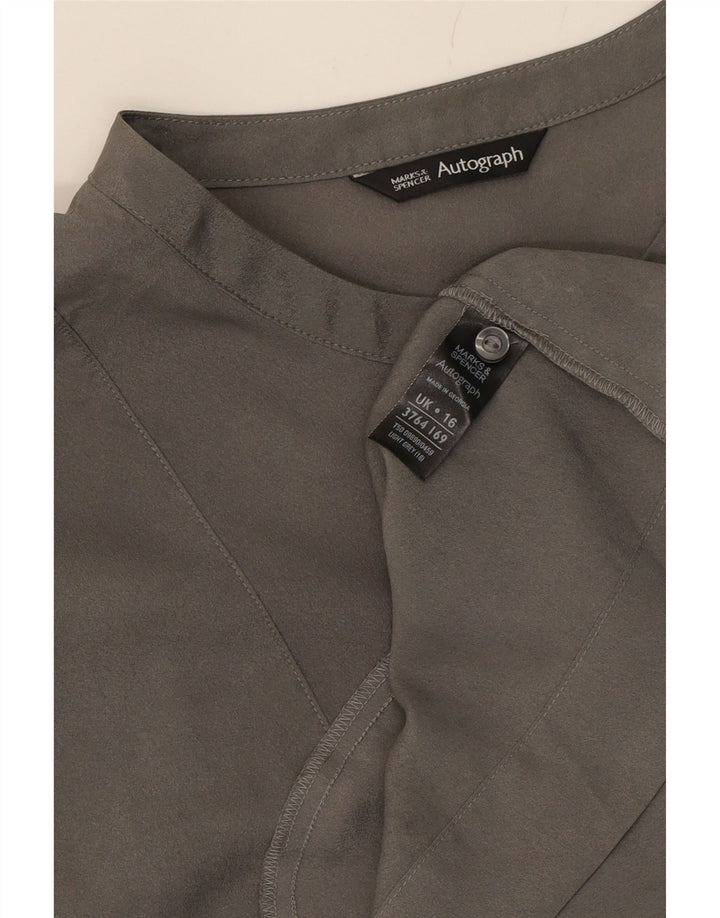 MARKS & SPENCER Womens Shift Dress UK 16 Large Grey Polyester Vintage Marks & Spencer and Second-Hand Marks & Spencer from Messina Hembry 