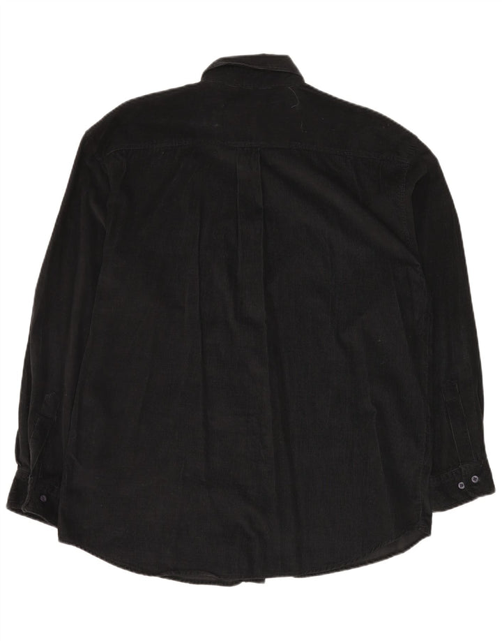 STONE HARBOR Muška košulja od samta, srednji crni pamuk