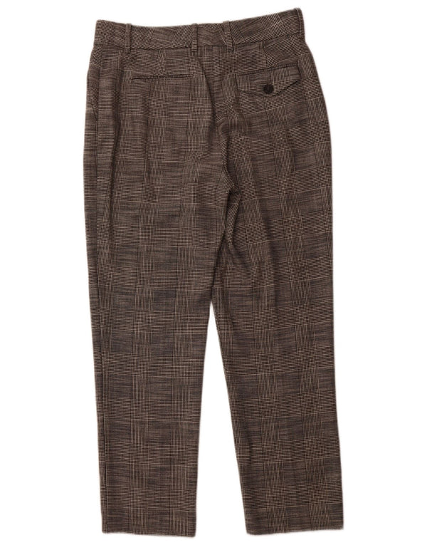 REISS Womens High Waist Suit Trousers UK 12 Medium W32 L28 Grey