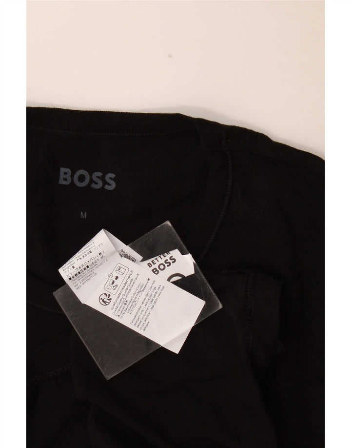 Muška uska majica Hugo Boss, srednji crni pamuk