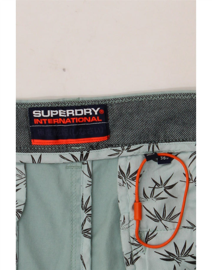 SUPERDRY muške chino kratke hlače W36 veliki plavi pamuk