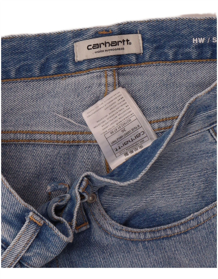CARHARTT Womens Cropped Jeans W26 L26 Blue Cotton