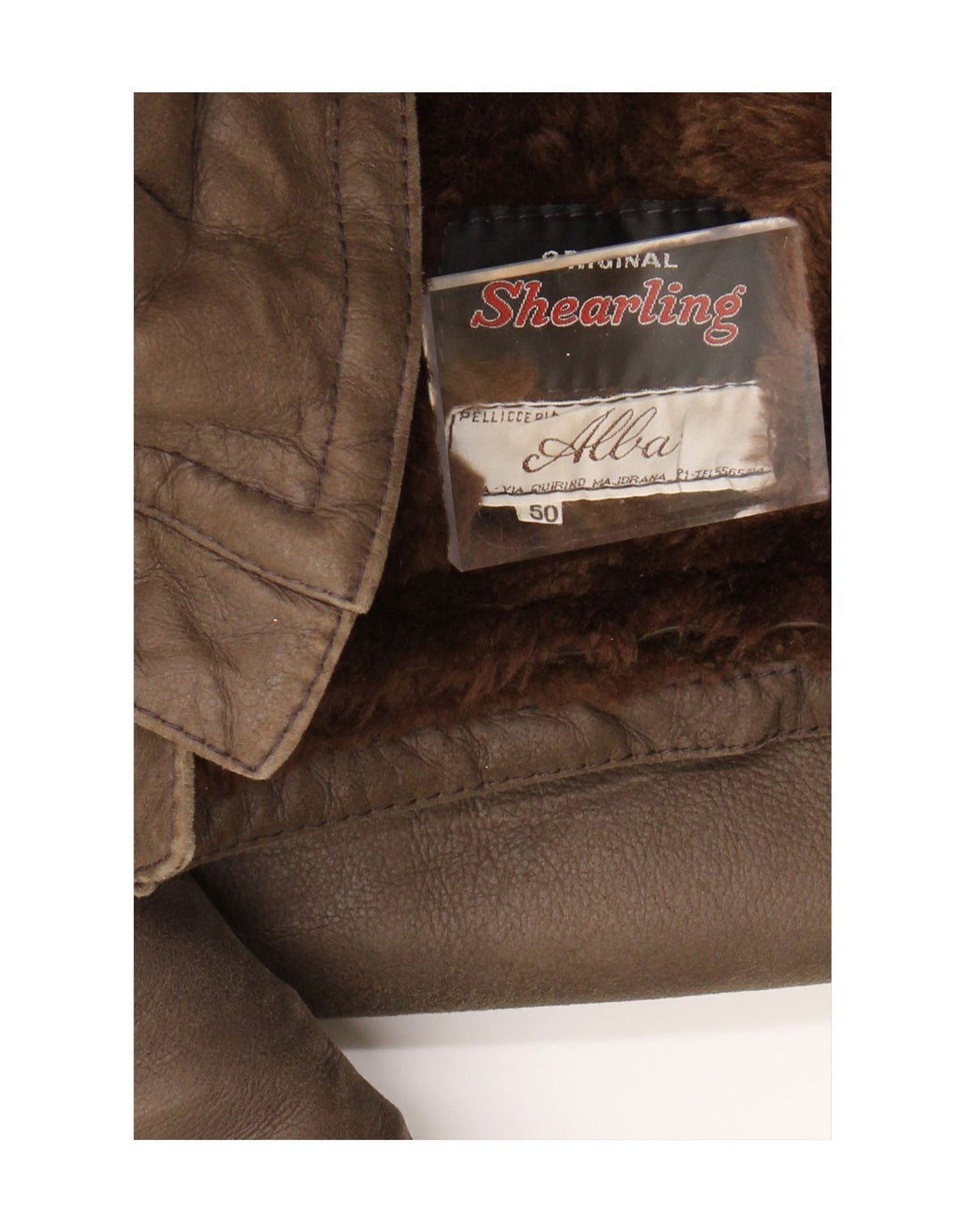 Vintage muška jakna s ovčicama IT 50 Large Brown Shearling