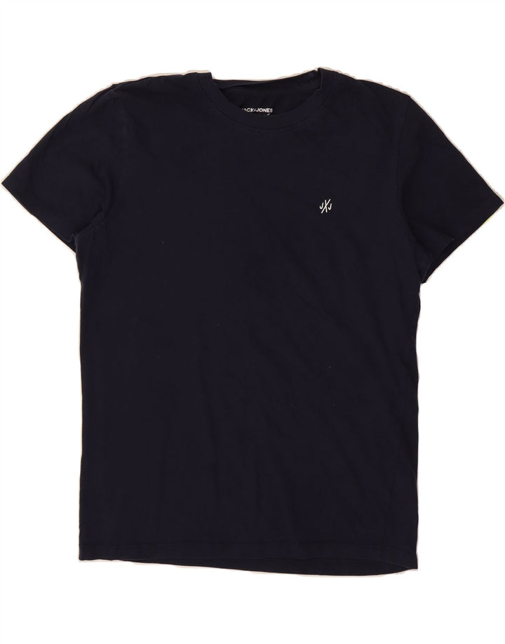 JACK & JONES Mens T-Shirt Top Small Navy Blue Cotton Vintage Jack & Jones and Second-Hand Jack & Jones from Messina Hembry 