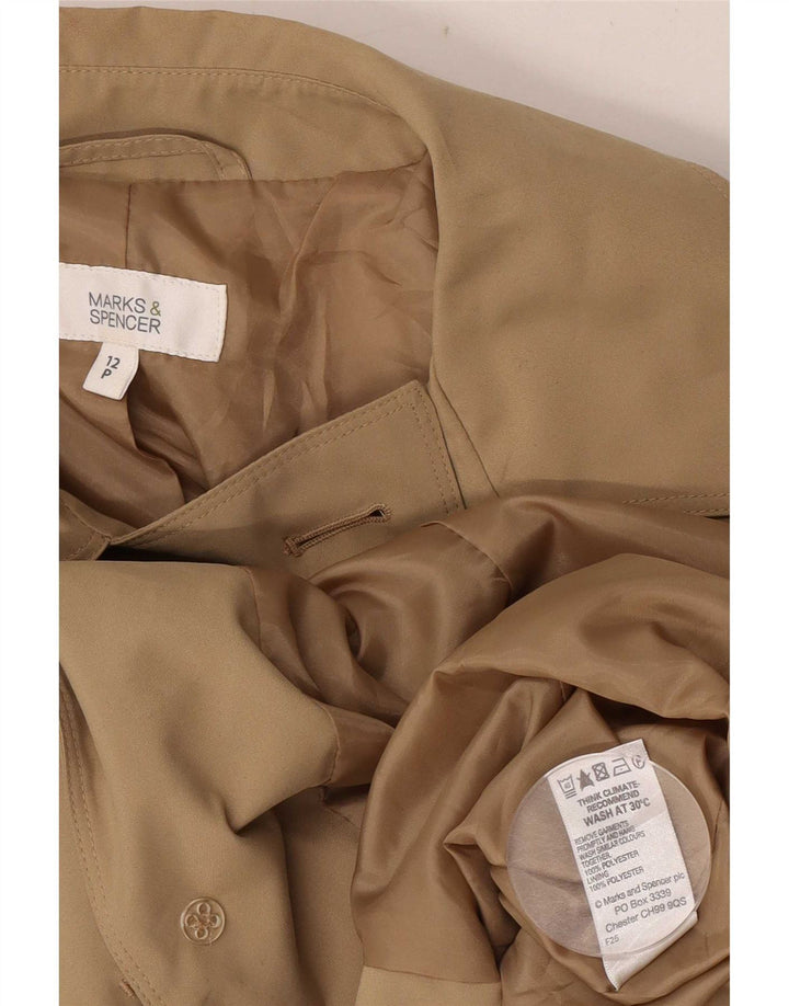 Marks & Spencer ženski mali trenč kaput UK 12 Srednji kaki poliester