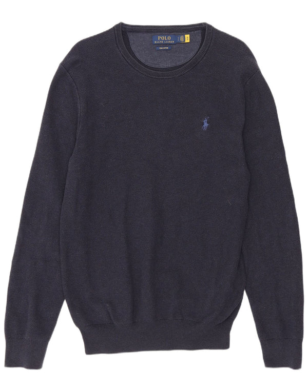 Polo Ralph Lauren muški džemper s okruglim izrezom mali tamnoplavi klasični