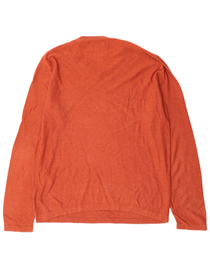 Jack & Jones muška majica dugih rukava, mali narančasti pamuk