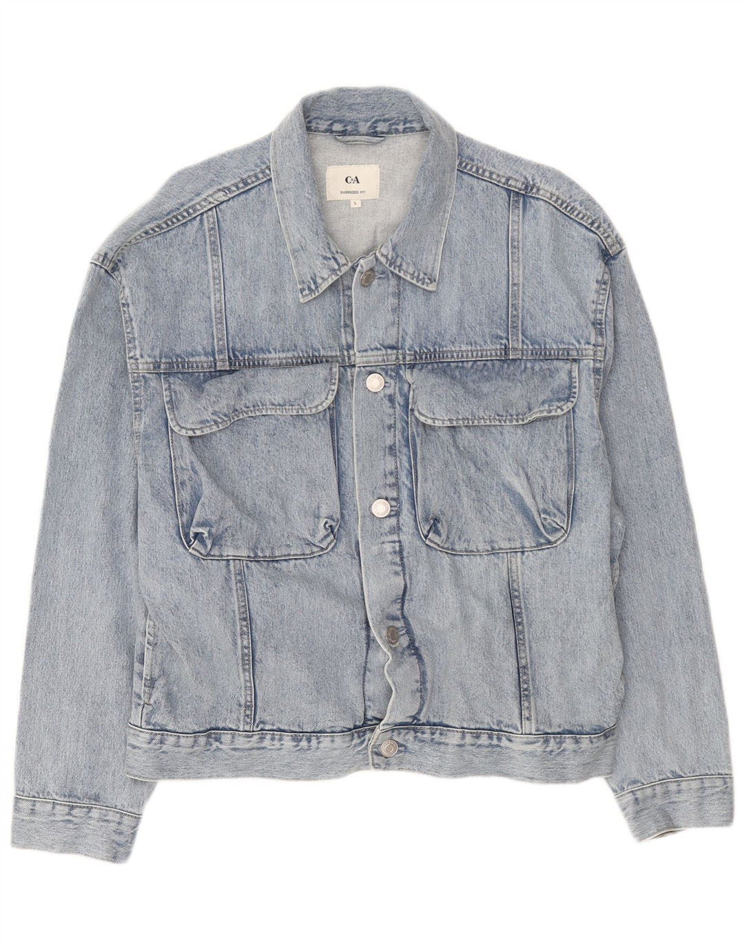 C&A muška prevelika traper jakna UK 40 Large Blue Cotton