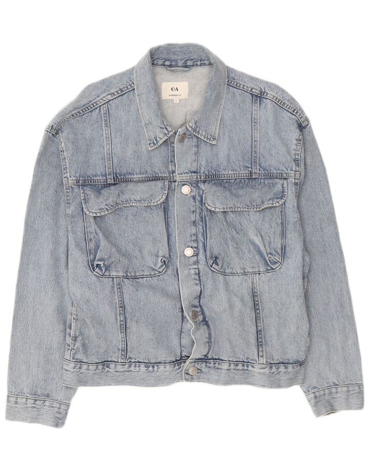 C&A muška prevelika traper jakna UK 40 Large Blue Cotton