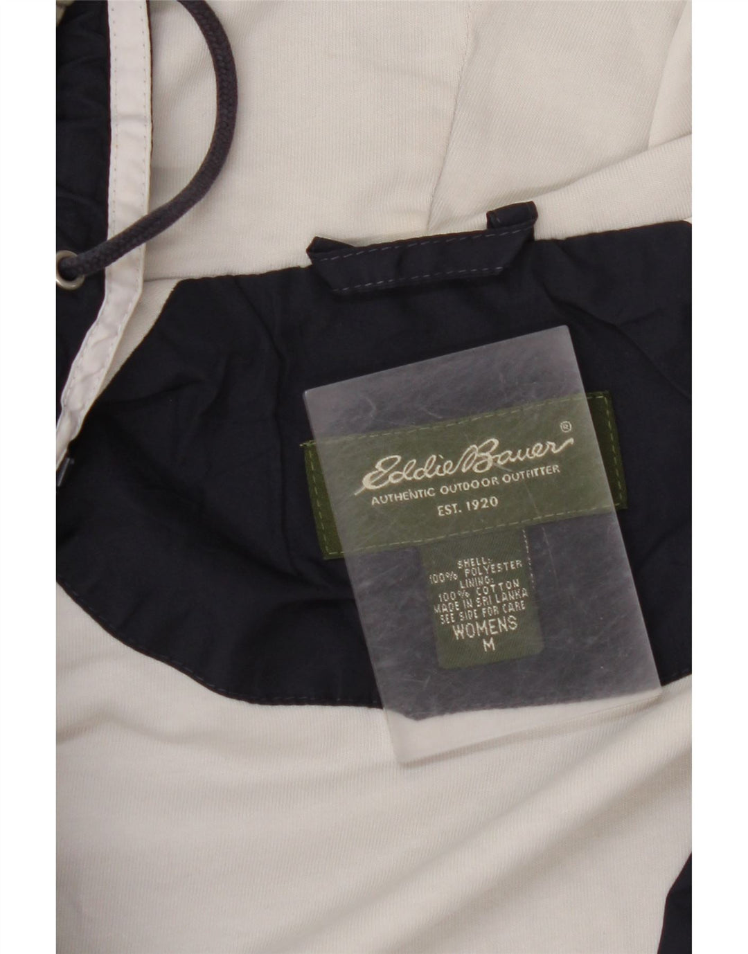 EDDIE BAUER Ženska kišna jakna s kapuljačom UK 14 srednje tamnoplavi poliester