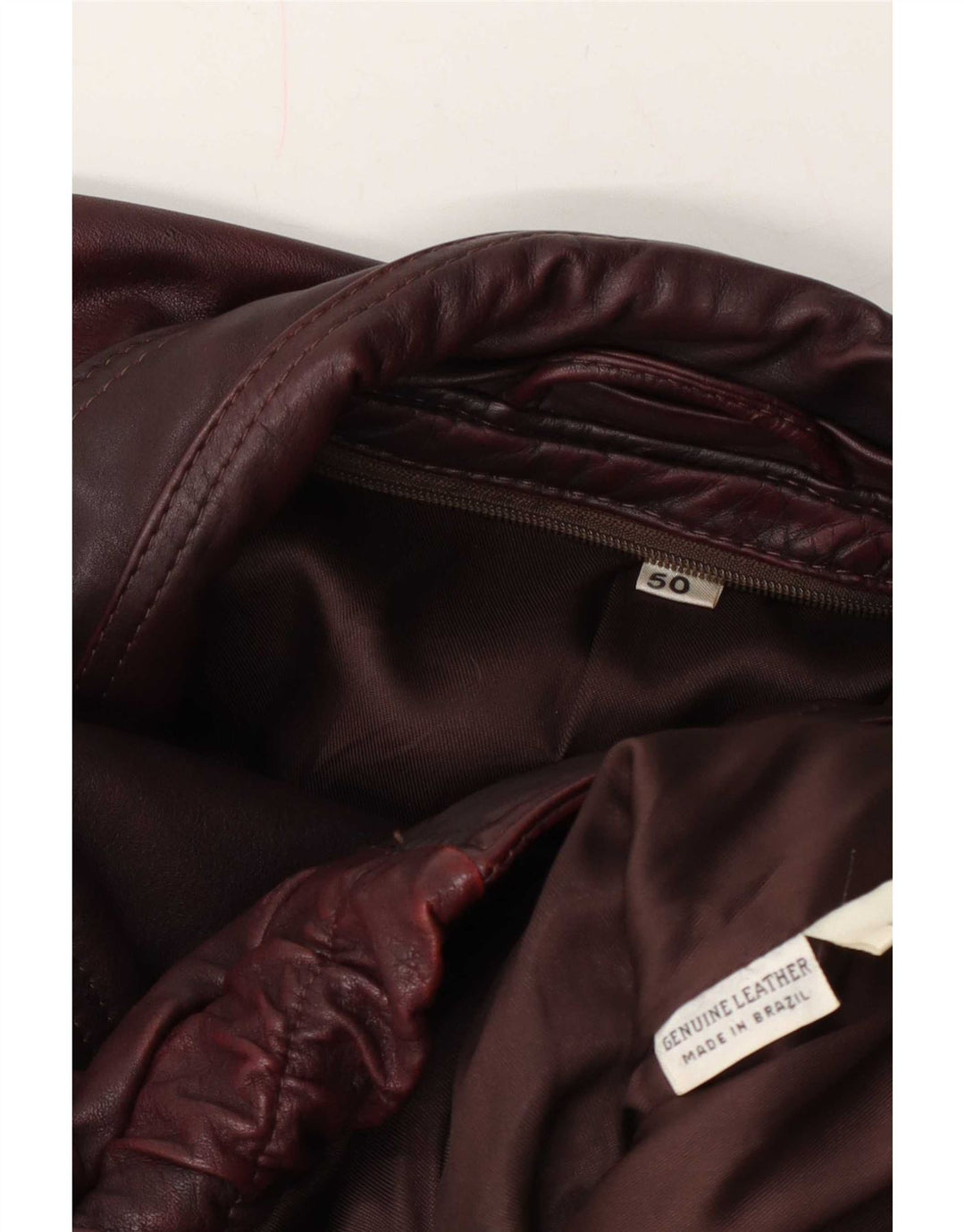Vintage muška kožna jakna IT 50 Large Burgundy