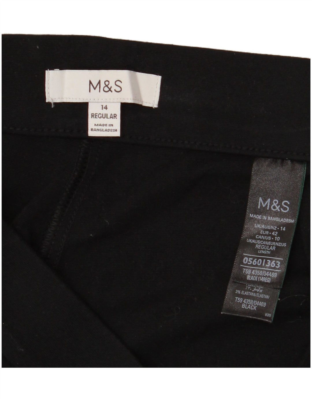 MARKS & SPENCER Ženske sužene ležerne hlače UK 14 Large W34 L28 Crne