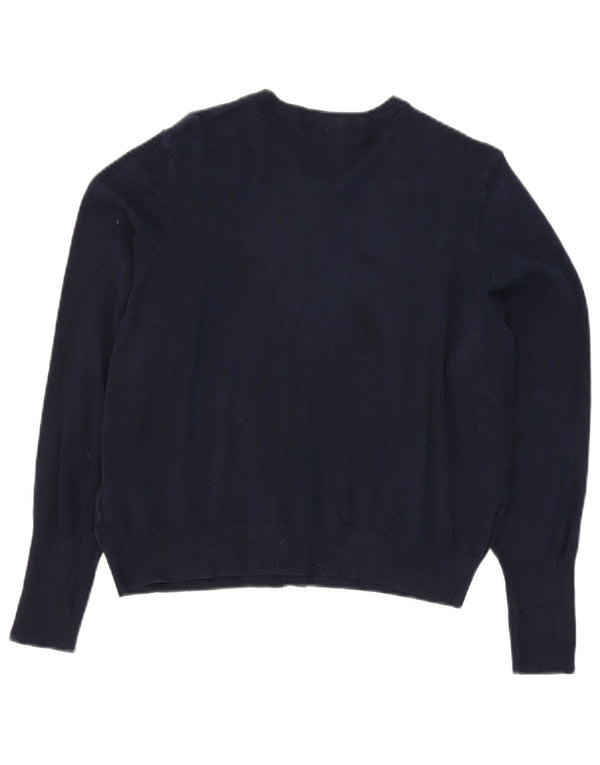 Marks & Spencer ženski kratki kardigan pulover UK 20 2XL tamnoplava viskoza