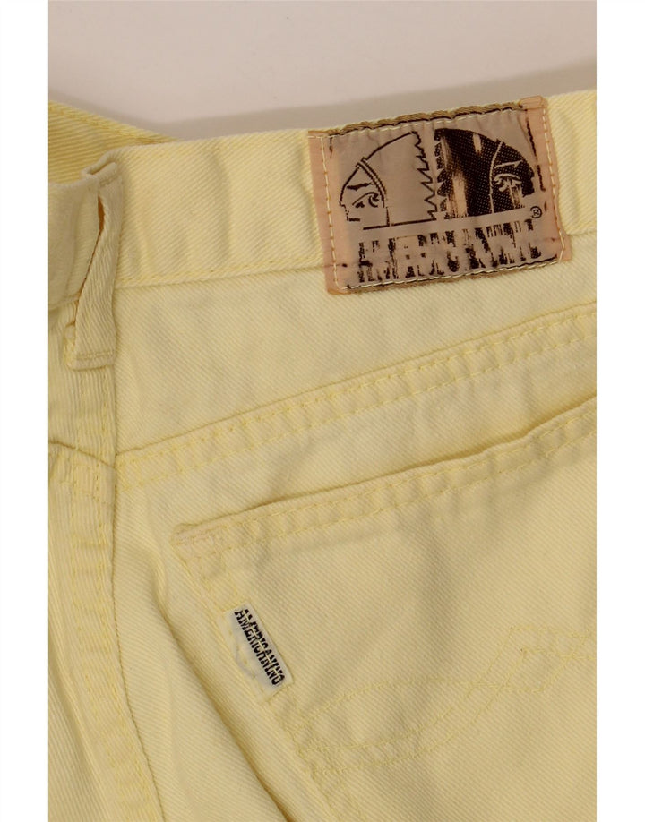 AMERICANINO Womens Slim Jeans W26 L28 Yellow Vintage Americanino and Second-Hand Americanino from Messina Hembry 