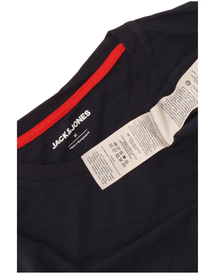 Jack & Jones muška majica dugih rukava srednje tamnoplave boje pamuka