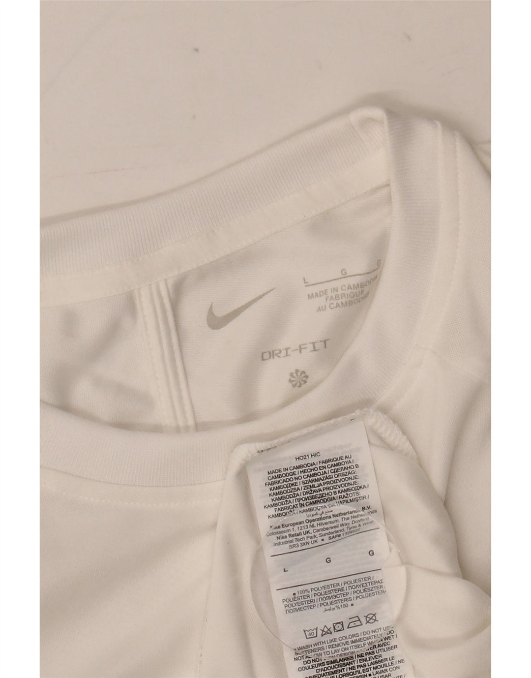 Nike Dri Fit majica kratkih rukava velika bijela poliesterska boja