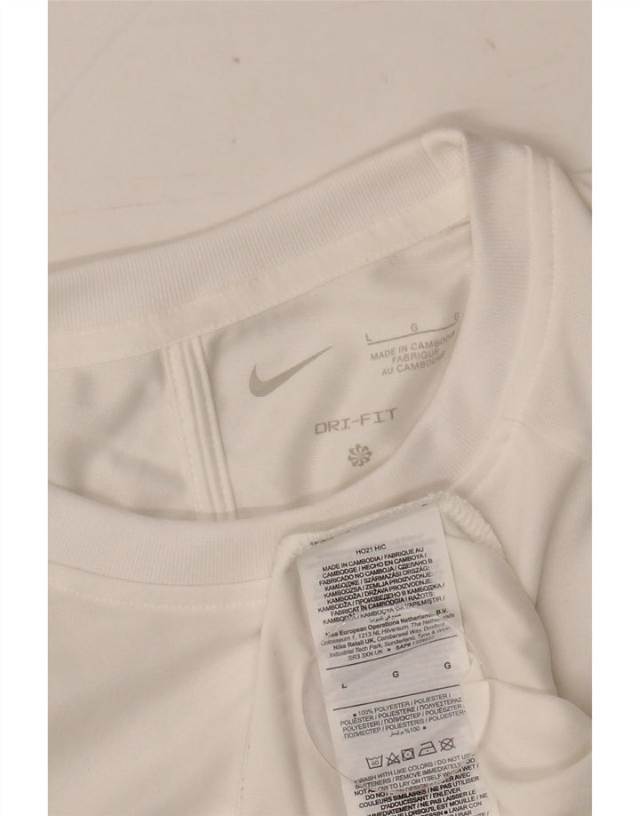 Nike Dri Fit majica kratkih rukava velika bijela poliesterska boja