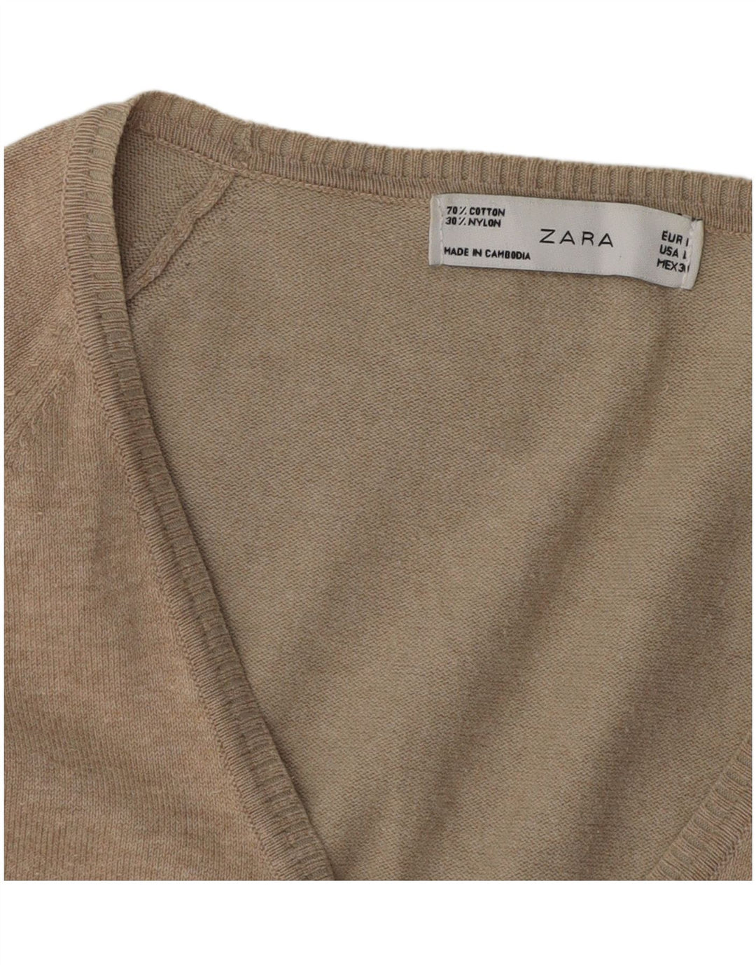 Zara ženski kardigan pulover UK 14 Veliki sivi najlon